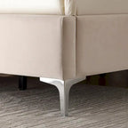 Lit plateforme Queen en velours gris/bleu/noir/beige, tête de lit ailée capitonnée, pour 1 à 2 personnes