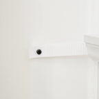 Meuble TV blanc antique de 58 po avec portes coulissantes et rangement, convient aux téléviseurs jusqu'à 65 po