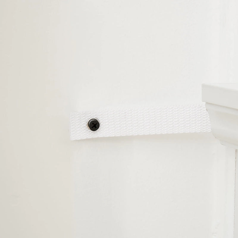 Meuble TV blanc antique de 58 po avec portes coulissantes et rangement, convient aux téléviseurs jusqu'à 65 po
