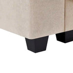 Canapé d'angle modulable gris clair avec méridienne réversible, 3-4 places