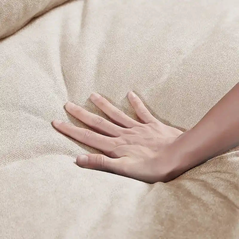 Canapé d'angle modulable gris clair avec méridienne réversible, 3-4 places