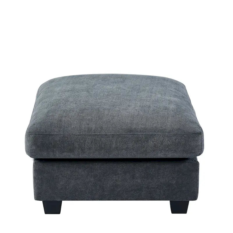 Canapé d'angle modulable gris clair avec méridienne réversible, 3-4 places