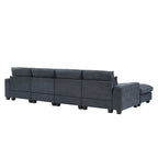 Canapé d'angle modulable gris clair avec méridienne réversible, 3-4 places