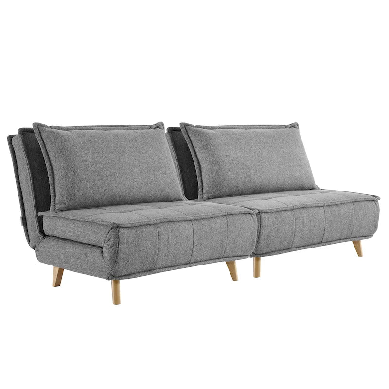 Canapé modulaire convertible gris / jaune / bleu, sans accoudoirs, 1-3 places
