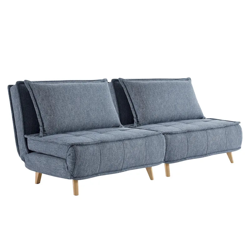 Canapé modulaire convertible gris / jaune / bleu, sans accoudoirs, 1-3 places