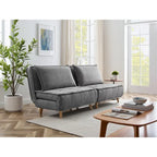 Canapé modulaire convertible gris / jaune / bleu, sans accoudoirs, 1-3 places