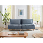 Canapé modulaire convertible gris / jaune / bleu, sans accoudoirs, 1-3 places