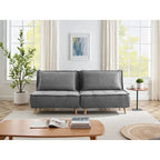 Canapé modulaire convertible gris / jaune / bleu, sans accoudoirs, 1-3 places
