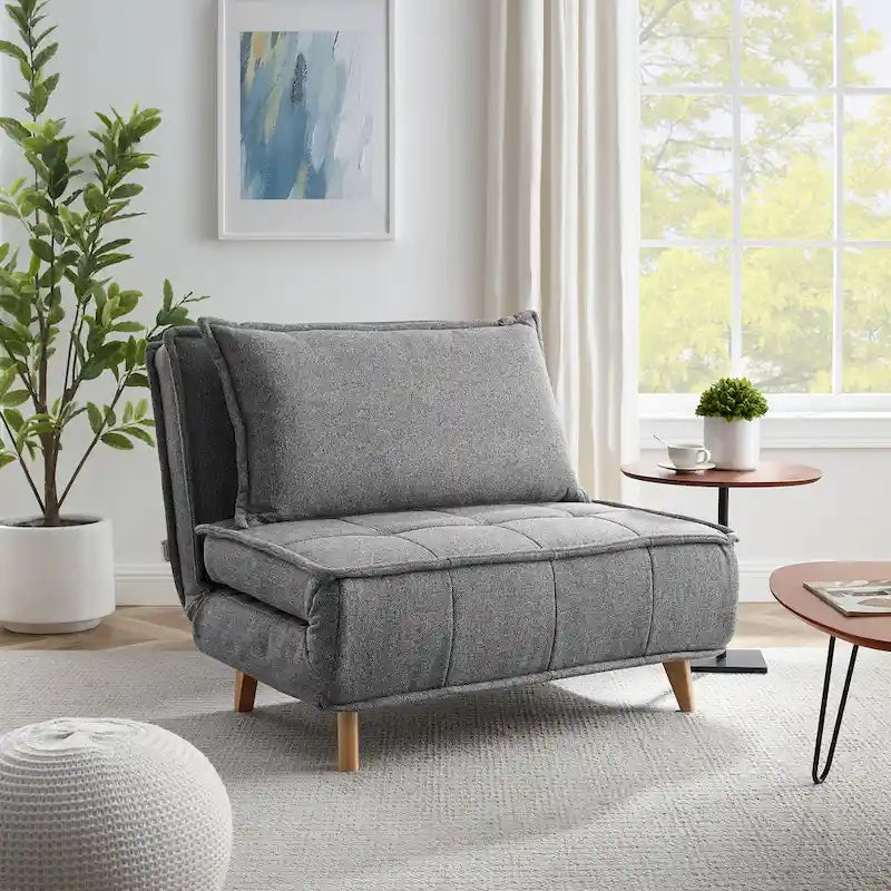 Canapé modulaire convertible gris / jaune / bleu, sans accoudoirs, 1-3 places
