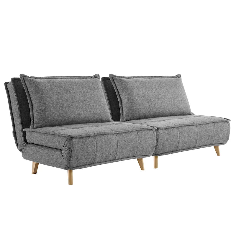 Canapé modulaire convertible gris / jaune / bleu, sans accoudoirs, 1-3 places