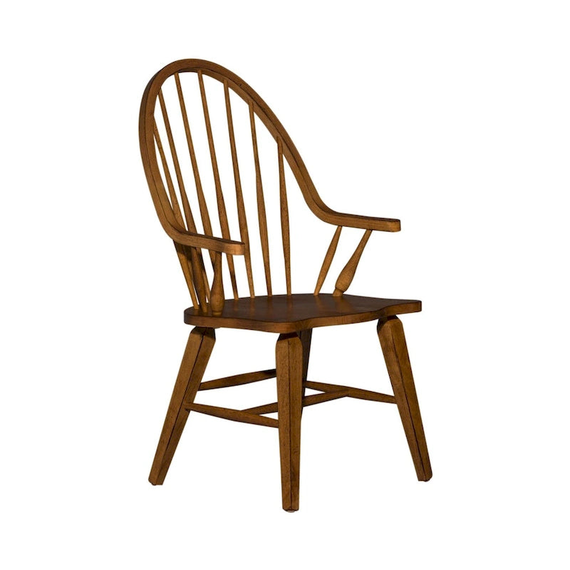 Fauteuil Windsor à dossier enveloppant – Marron foncé, pièce unique