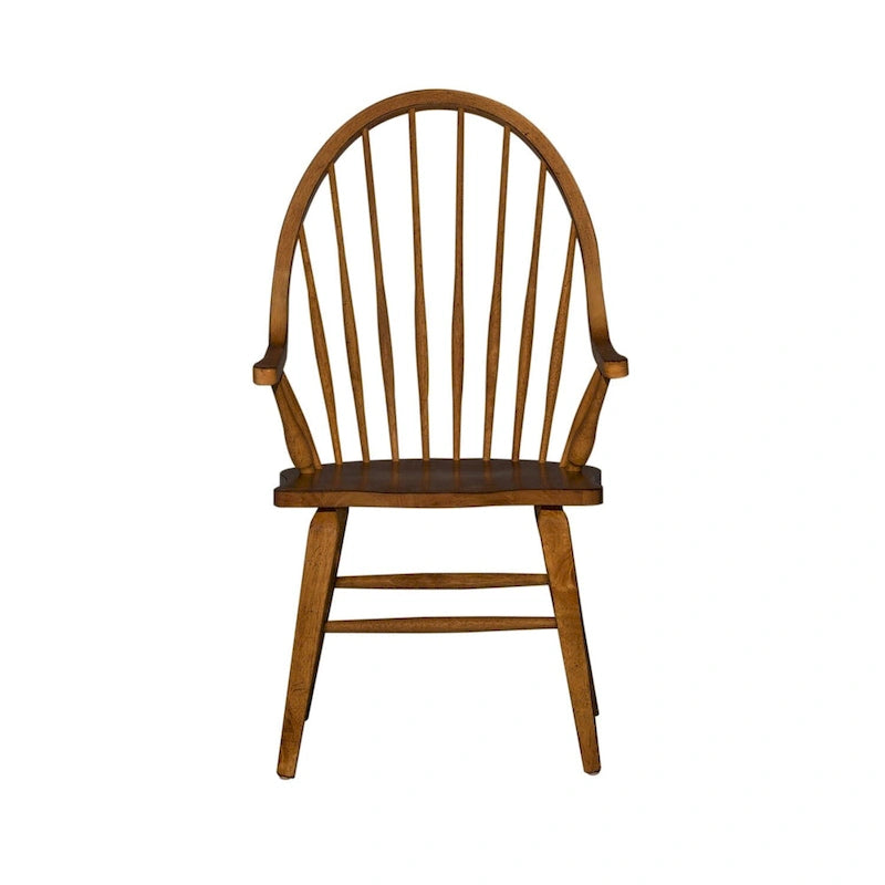 Fauteuil Windsor à dossier enveloppant – Marron foncé, pièce unique