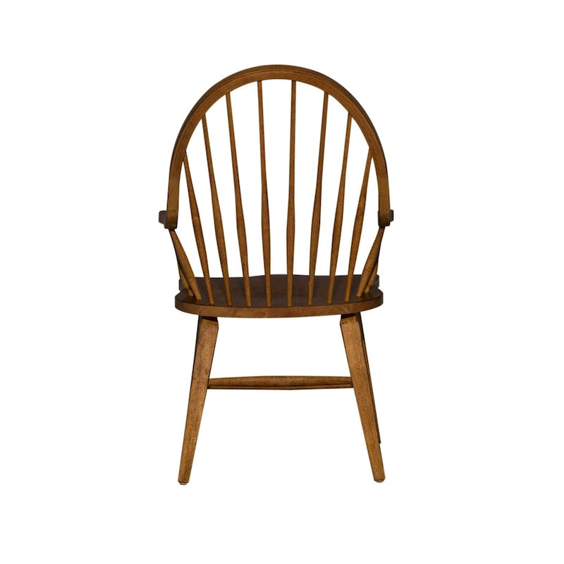 Fauteuil Windsor à dossier enveloppant – Marron foncé, pièce unique