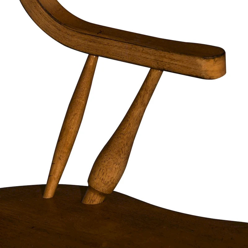 Fauteuil Windsor à dossier enveloppant – Marron foncé, pièce unique