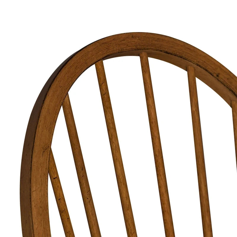 Fauteuil Windsor à dossier enveloppant – Marron foncé, pièce unique