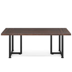 Bureau d'ordinateur rectangulaire de 70,9 po, érable/blanc/marron, pieds en métal, pour une personne