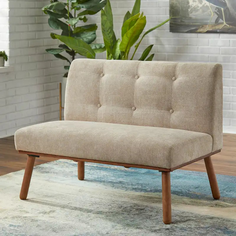 Ensemble de salle à manger d'angle mi-siècle bleu/gris/beige, 4 places