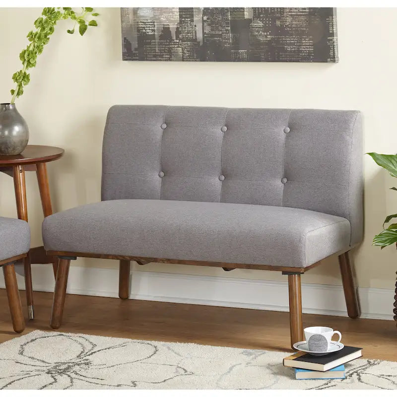 Ensemble de salle à manger d'angle mi-siècle bleu/gris/beige, 4 places