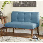 Ensemble de salle à manger d'angle mi-siècle bleu/gris/beige, 4 places