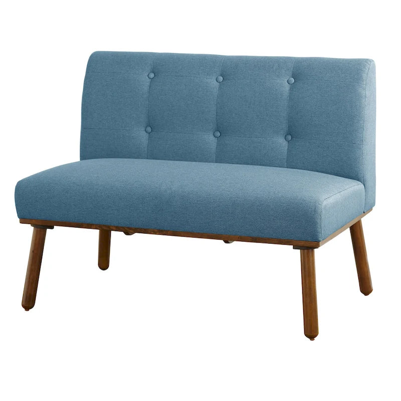 Ensemble de salle à manger d'angle mi-siècle bleu/gris/beige, 4 places