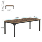 Grand bureau marron/gris, bureau d'ordinateur pour une personne