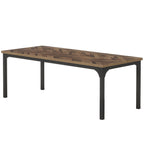 Grand bureau marron/gris, bureau d'ordinateur pour une personne
