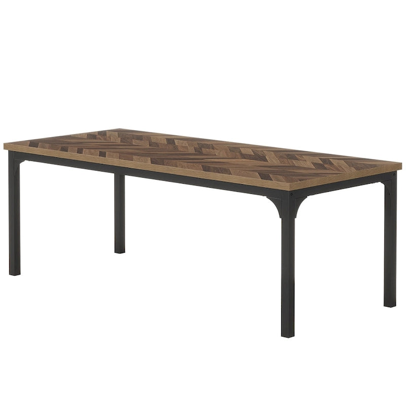 Grand bureau marron/gris, bureau d'ordinateur pour une personne