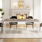 Grand bureau marron/gris, bureau d'ordinateur pour une personne