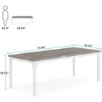 Grand bureau marron/gris, bureau d'ordinateur pour une personne