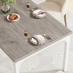 Grand bureau marron/gris, bureau d'ordinateur pour une personne