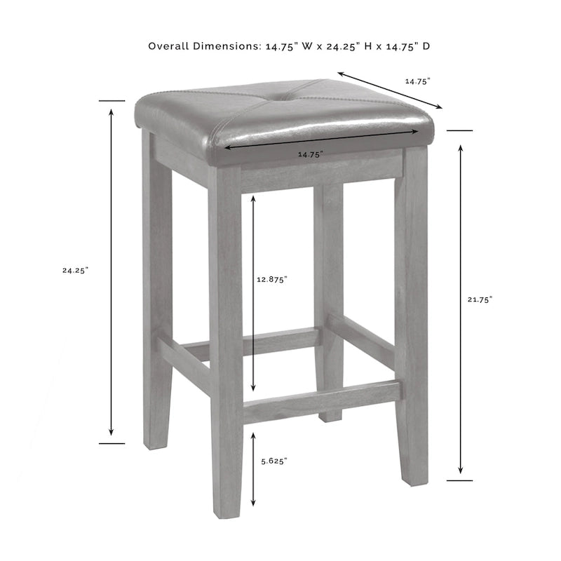 Îlot de cuisine en bois blanc avec tabourets, 2 personnes