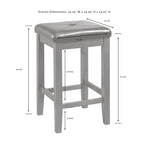 Îlot de cuisine en bois blanc avec tabourets, 2 personnes