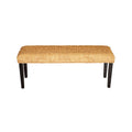 Banc intérieur 2 places jacinthe d'eau marron/gris et bois d'acacia