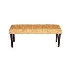 Banc intérieur 2 places jacinthe d'eau marron/gris et bois d'acacia