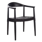 Fauteuil d'appoint en cuir tressé blanc / naturel / noyer / noir, une place