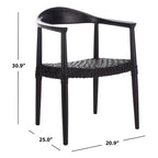 Fauteuil d'appoint en cuir tressé blanc / naturel / noyer / noir, une place
