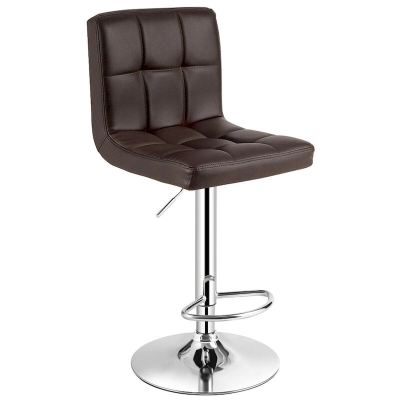Ensemble table de bar ronde noire pour 2, table de bistrot moderne 3 pièces avec 2 tabourets pivotants réglables