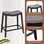 Ensemble table de bar hauteur comptoir noire et grise avec tabourets de selle, 4 places