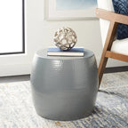 Table d'appoint / Tabouret rond, Gris foncé / Argent / Blanc, 1 place