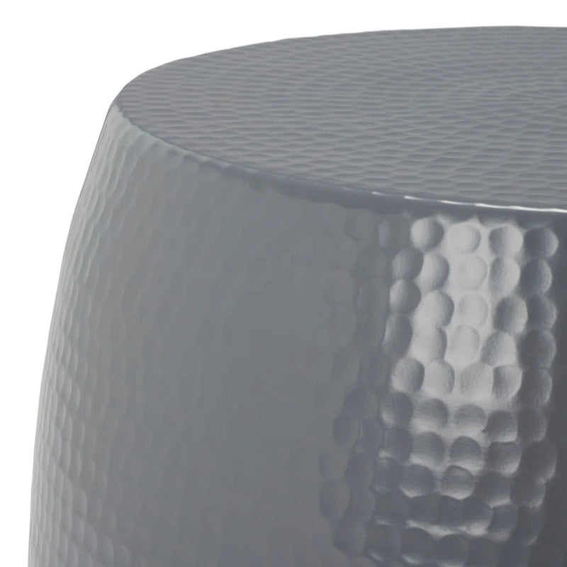 Table d'appoint / Tabouret rond, Gris foncé / Argent / Blanc, 1 place