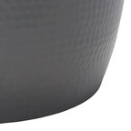Table d'appoint / Tabouret rond, Gris foncé / Argent / Blanc, 1 place