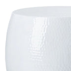 Table d'appoint / Tabouret rond, Gris foncé / Argent / Blanc, 1 place