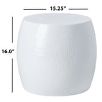 Table d'appoint / Tabouret rond, Gris foncé / Argent / Blanc, 1 place