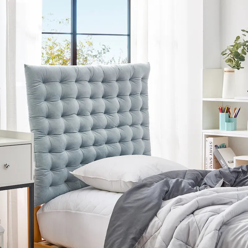 Tête de lit capitonnée en velours – Lit simple/Lit simple XL, multicolore, 1 personne