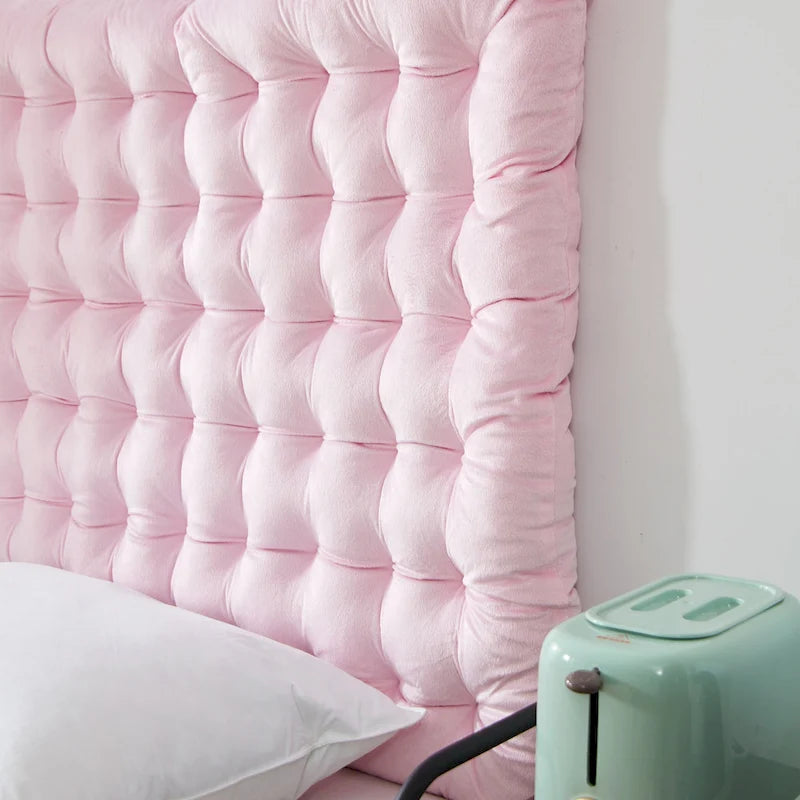 Tête de lit capitonnée en velours – Lit simple/Lit simple XL, multicolore, 1 personne