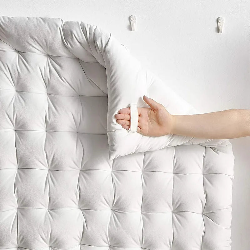Tête de lit capitonnée en velours – Lit simple/Lit simple XL, multicolore, 1 personne