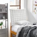 Tête de lit capitonnée en velours – Lit simple/Lit simple XL, multicolore, 1 personne
