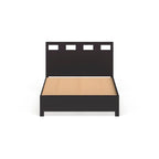 Lit de rangement expresso brun, style plateforme, 1 place
