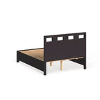 Lit de rangement expresso brun, style plateforme, 1 place