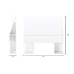 Tête de lit de rangement blanc/noir/ébène avec étagères latérales – Lit simple/double/Queen, 1 à 2 personnes